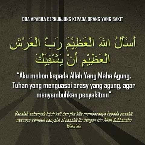ADAB SEORANG MUSLIM KEPADA ORANG YANG SAKIT. 