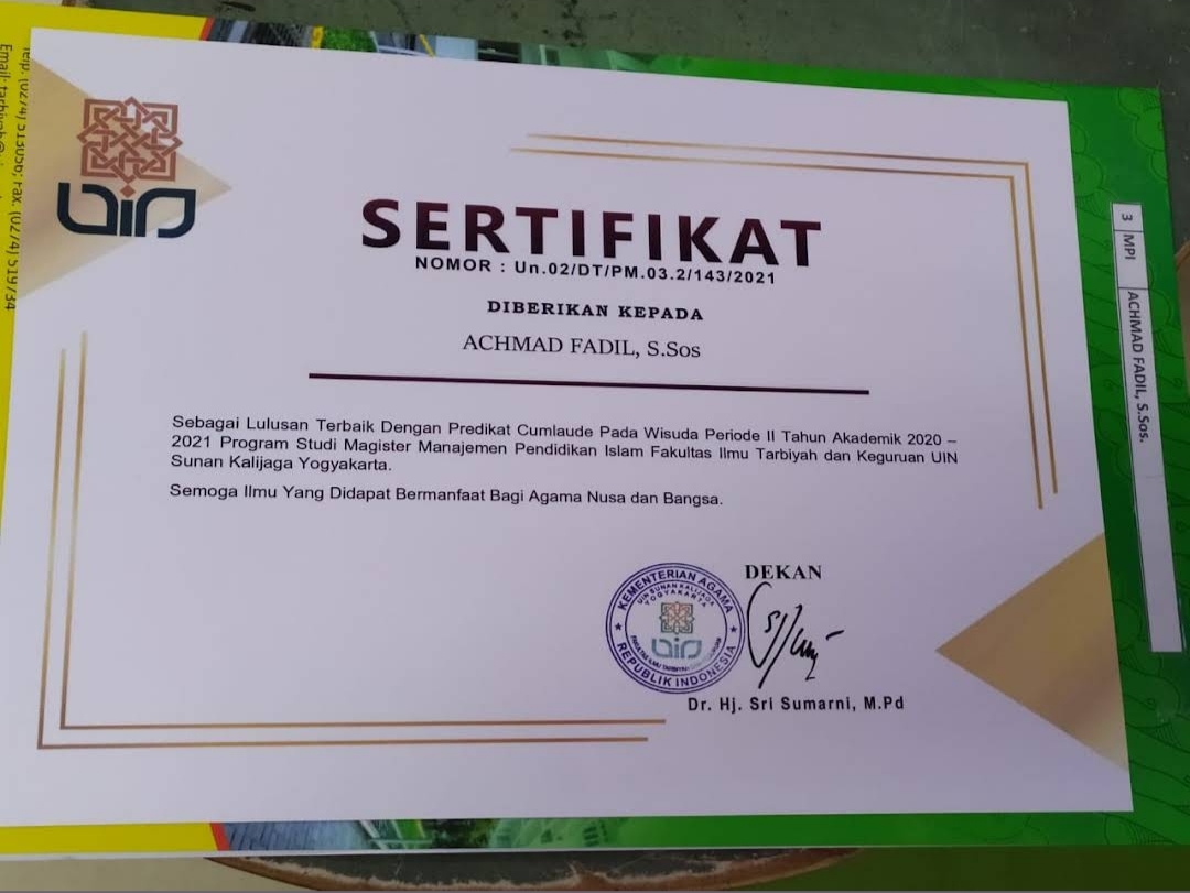 Sertifikat Akademik Pengajar